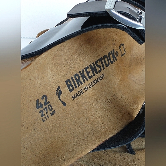 New w/o Box Birkenstock Mayari Patent Criss-Cross Strap Sandals EU 42 (11/11.5) - Picture 7 of 16